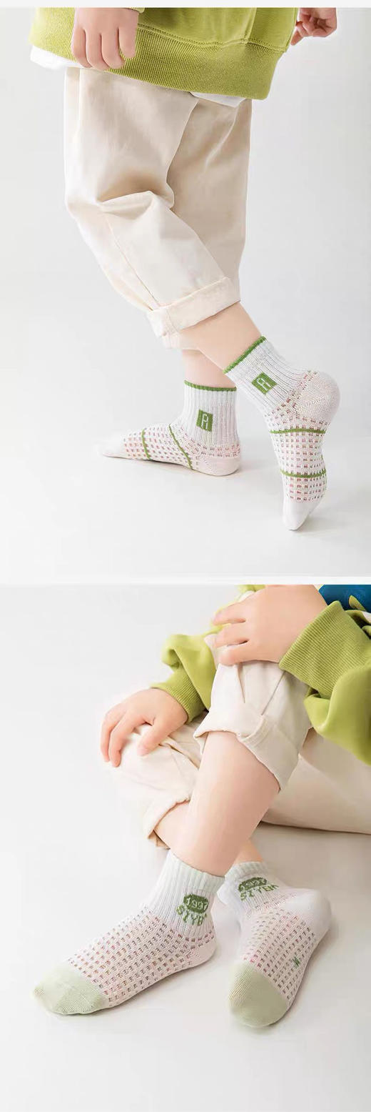 【家居百货】惊爆价9.9元5双！全网超级火爆！精梳棉网眼袜！【春夏薄荷曼波色系儿童网眼袜】会呼吸的网眼袜！含棉量高达65%！ 商品图14