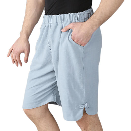 【棉麻家居裤】夏新款男式加肥加大码宽松舒适棉麻休闲短裤半裤五分裤家具睡裤 商品图2