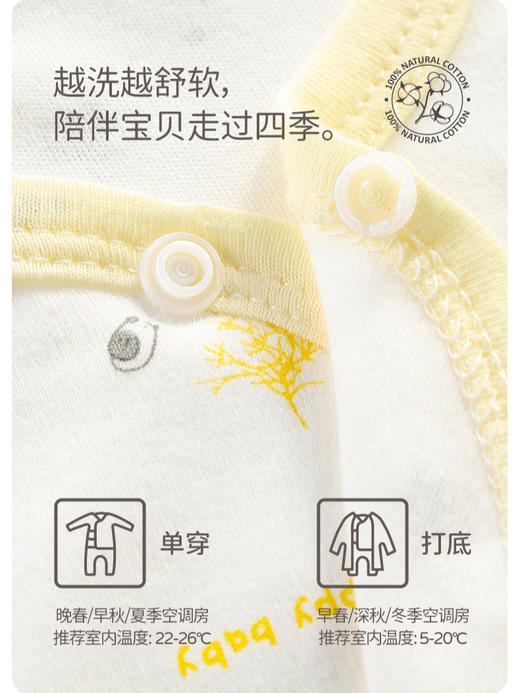 【超值钜惠 实发2套！】婴儿衣服2套新生儿内衣纯棉a类春秋爬服夏季两用睡衣宝宝分体套装 商品图3