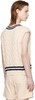 Sporty & Rich - Src Cableknit Vest - Cream/Navy - 背心 - 奶油色/深蓝色 商品缩略图2