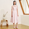 国风新中式复古感连衣裙夏日温柔感盘扣提花 商品缩略图0