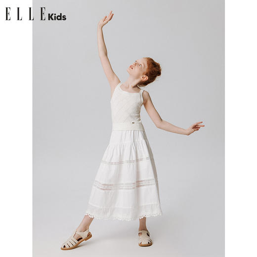 ELLEKIDS 童装 法式经典菱格针织开衫+背心 商品图3