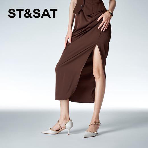 星期六性感铆钉尖头细高跟SSC1114135 商品图8