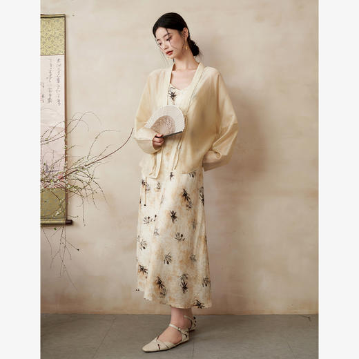 新中式国风连衣裙套装女晕染吊带裙搭防晒外搭套装V1541333 商品图1