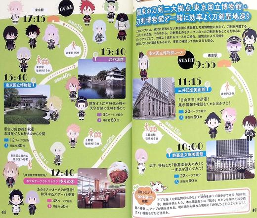 【中商原版】飙速宅男展图录 渡辺航 日文艺术原版 刀剣聖地巡礼ガイド×刀剣乱舞ONLINE 東京かたな旅 御伴散歩版 商品图4