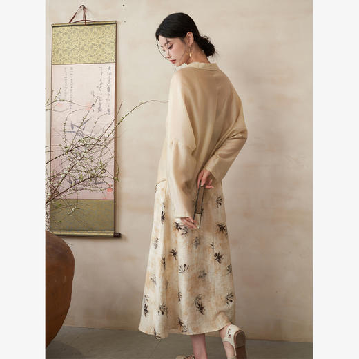 新中式国风连衣裙套装女晕染吊带裙搭防晒外搭套装V1541333 商品图4