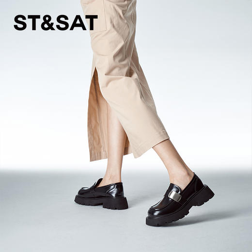 星期六金属扣饰一脚蹬乐福鞋SSC1111562 商品图9