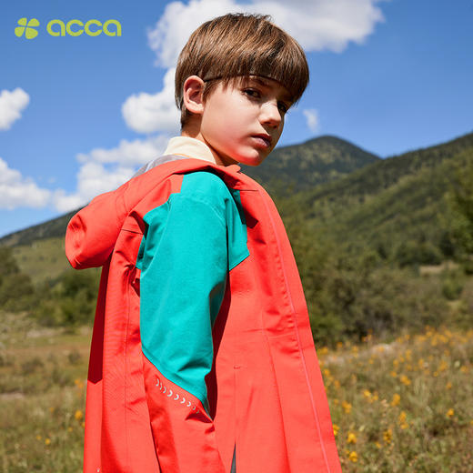 acca新款儿童冲锋衣男女童装连帽外套秋季户外防风防水上衣 商品图3