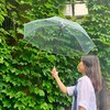 雨伞长柄手动透明小雨伞 1把 小清新透明伞少女儿童手绘雨伞 商品缩略图5