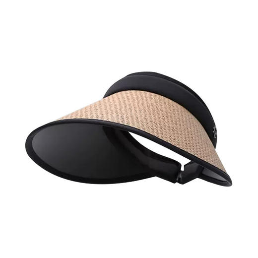 「3款配色！草编空顶拉菲草帽」沙滩户外帽子女夏季时尚旅游防晒防紫外线遮阳帽配饰 商品图4