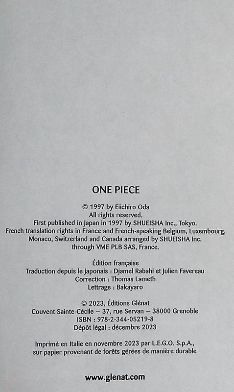 【中商原版】海贼王 106 One Piece Tome 106 Edition originale 法文原版 Eiichiro Oda 尾田荣一郎 航海王 日漫漫画 商品图8