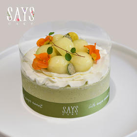 龙井蜜瓜慕斯蛋糕