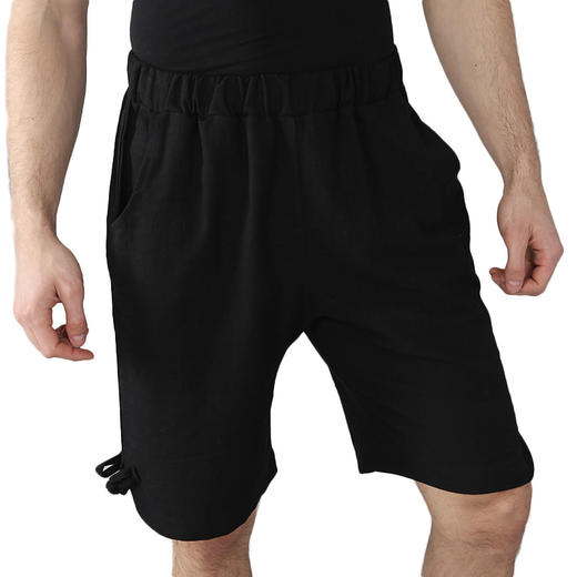 【棉麻家居裤】夏新款男式加肥加大码宽松舒适棉麻休闲短裤半裤五分裤家具睡裤 商品图3