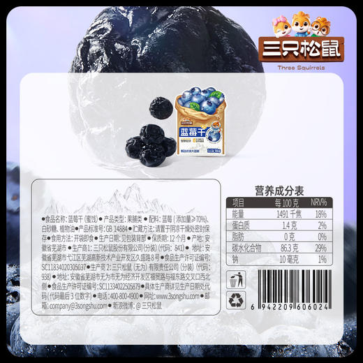 三只松鼠 蓝莓干 16g/袋 商品图4