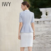 IWY/蓝色医美西装半裙女夏季薄款短袖职业套裙前台接待工作服olC1544+S1542 商品缩略图4