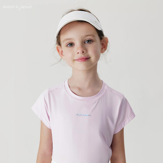 [凉感防晒]马克珍妮女童休闲运动短袖T恤儿童上衣夏装新款240329 商品图4