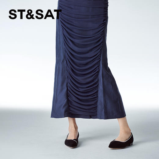 星期六优雅尖头钻条平底单鞋SSC1111523 商品图3