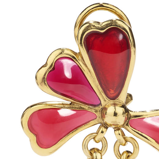 订购4周到｜Goossens Paris-Petales-草莓红 吊坠耳环［法国设计师］ 商品图1