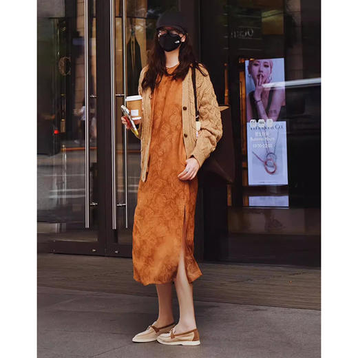 裁缝学苑AQ275新中式国风醋酸缎面长裙子长袖连衣裙纸样女装样板 商品图4