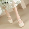 ZHR则则包头凉鞋2024新款时尚浅口单凉鞋网红ins百搭粗跟凉鞋软底 商品缩略图8
