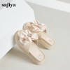 Safiya/索菲娅2024夏季厚底水钻蝴蝶结休闲拖鞋 SF42110042 商品缩略图8