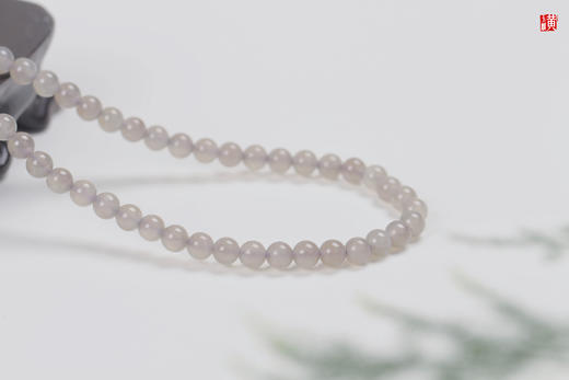 【婉清】和田玉烟青手串，珠径：5mm 商品图3