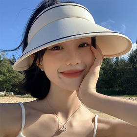 「9.9包邮！加长帽檐款」遮阳帽女夏季户外日韩经典糖果帽 遮脸防晒可卷防紫外线太阳帽配饰