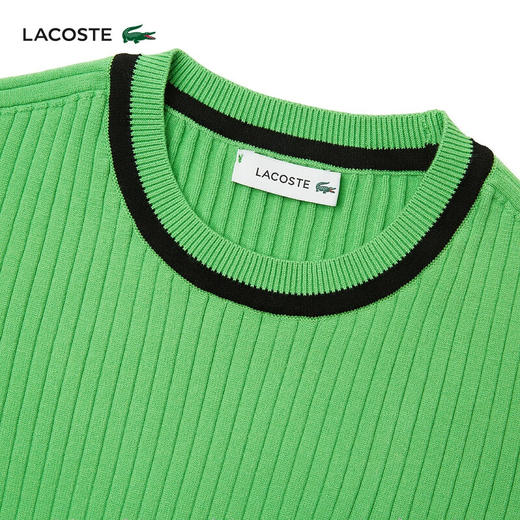【海南专供价】Lacoste法国鳄鱼女装新款短袖时尚舒适百搭针织衫AF6946-10 商品图2