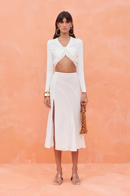 Cult Gaia - Dallas Midi Skirt - Off White - 裙子 - 米白色 商品图0