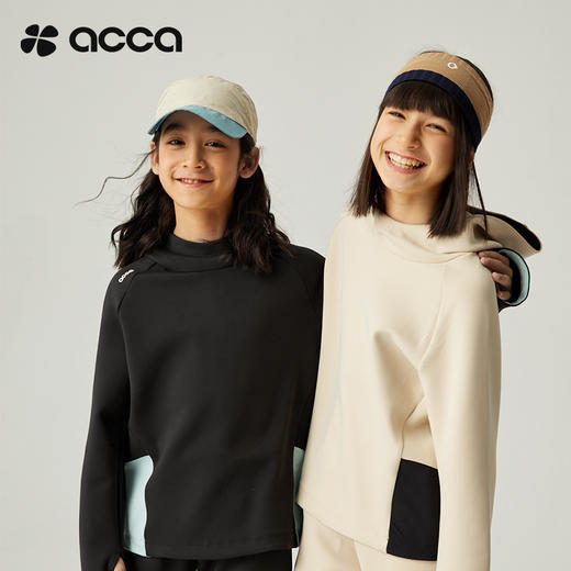 acca 儿童卫衣空气层保暖长袖连帽上衣男女童新款运动宽松套头衫 商品图4