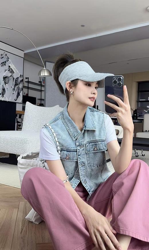 复古银扣直筒牛仔马甲救命百搭 商品图9