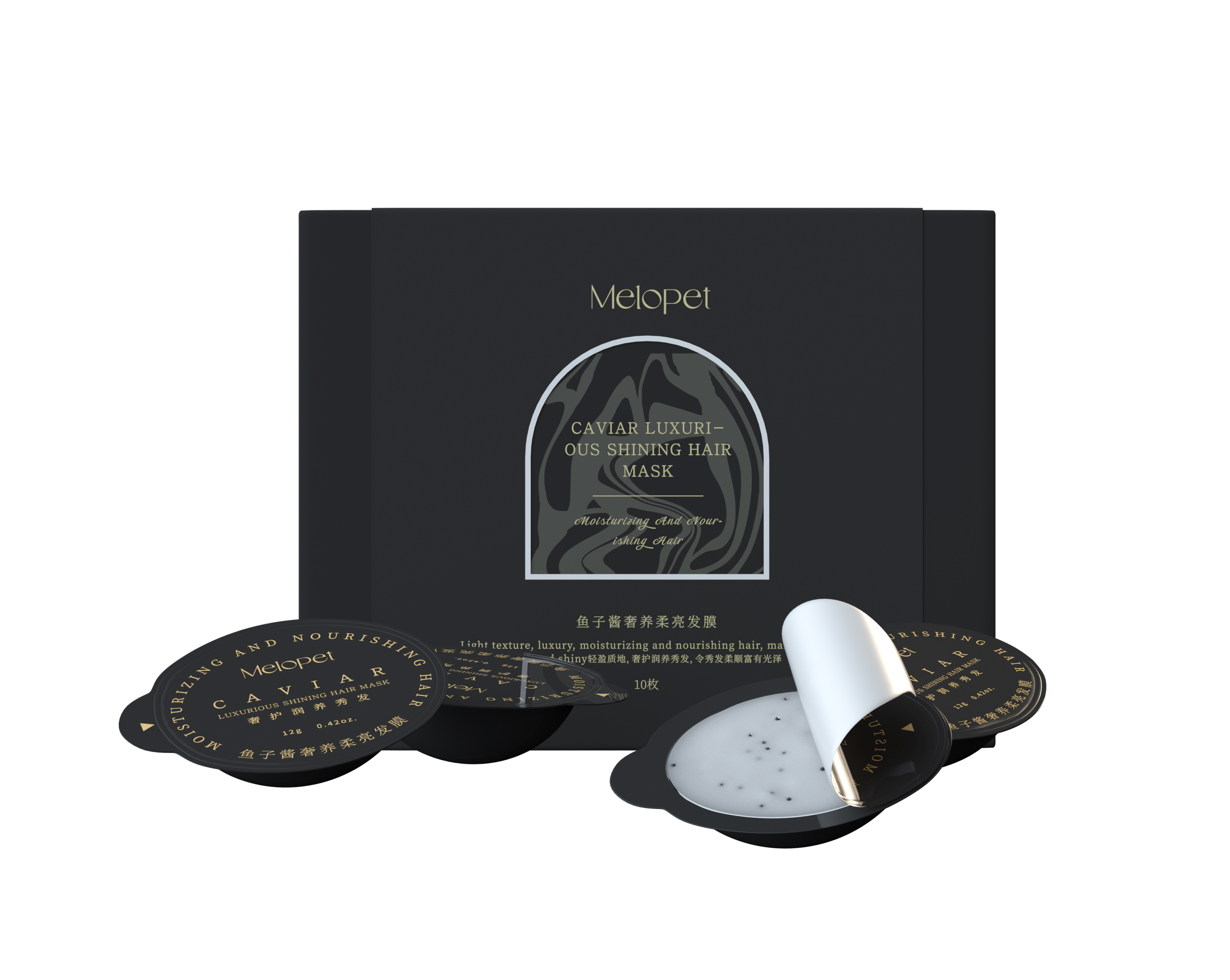 pepe猫-麦娜姿melopet发膜固发修护滋养润发10粒/盒