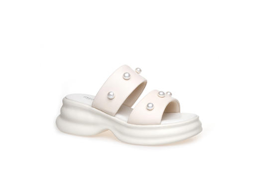 豪麟名鞋奥莱迪嘉女鞋羊皮革凉拖DJHJA41WL055白色  原价1460元 商品图0