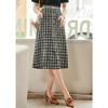 欧芮儿高腰显瘦格子半身裙女2022新款夏季中长款气质百搭A字裙ins 商品缩略图0