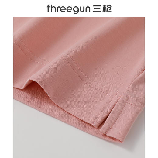 Threegun三枪 冰泉棉圆领八分袖女打底衫-24376A011 商品图11