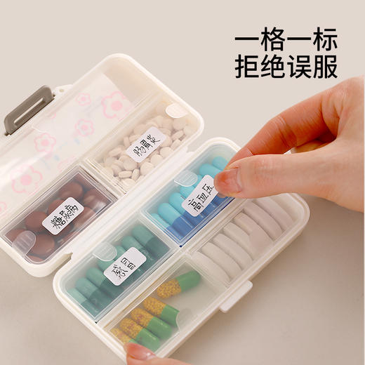 FaSoLa便携分装药盒一周七天密封防潮神器分格迷你随身药品收纳盒 商品图3