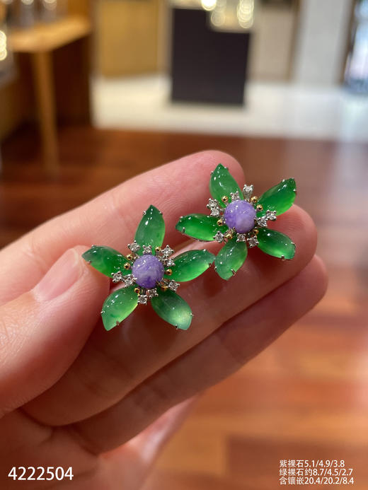 4222504、花朵耳钉。具体价格微信咨询 商品图2