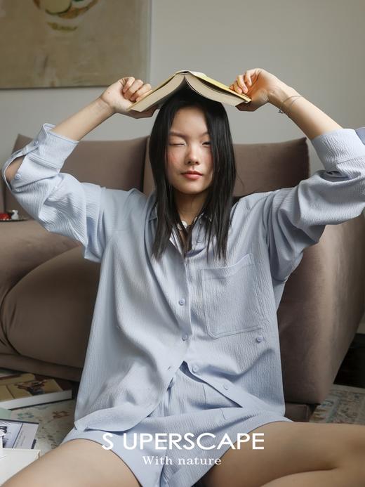 【5折不退换 买六免一】慵懒感休闲宽松肌理简约大口袋衬衫 商品图4