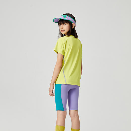 acca春夏儿童撞色五分瑜伽裤女速干打底紧身裤冰感leggings鲨鱼裤 商品图4