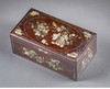 独角鹿西洋古董19世纪下半叶亚洲出品硬木嵌螺钿「瓜瓞绵绵」主题首饰盒 商品缩略图0