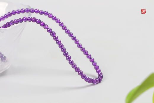 紫水晶珠串【淇曼】  珠径4mm 商品图1
