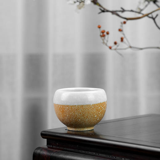创意复古球形杯4入组合 加厚品名杯 茶杯 陶瓷品杯 商品图2