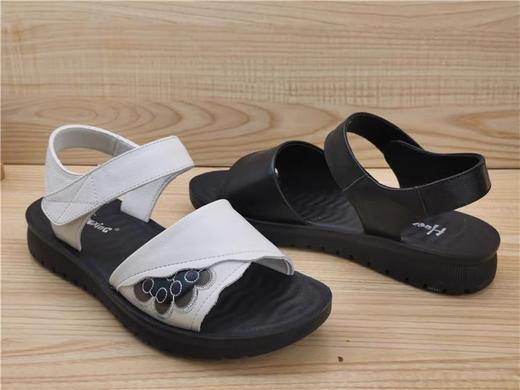 豪行2022年夏季新款22272902休闲牛皮绣花凉鞋 商品图1