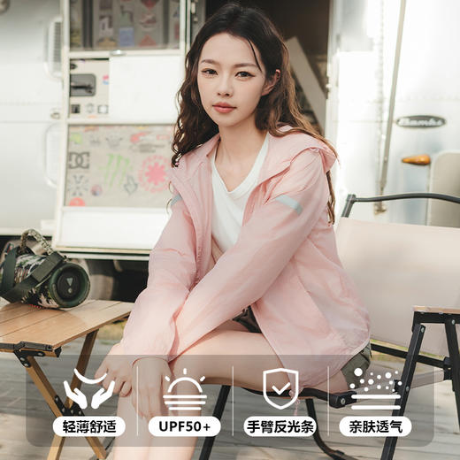 【79秒杀】纳趣户外防晒衣情侣款夏季透气亲肤薄款UPF50+防晒皮肤衣男女登山骑行服 商品图8