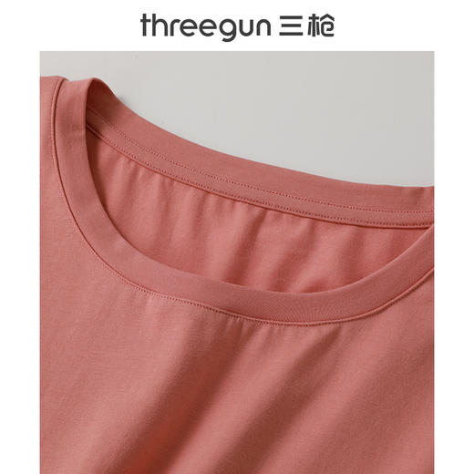 Threegun三枪 【冰泉棉】圆领短袖中裤女BRA家居套-82312D021 商品图2