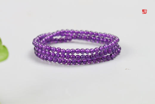 紫水晶珠串【淇曼】  珠径4mm 商品图0