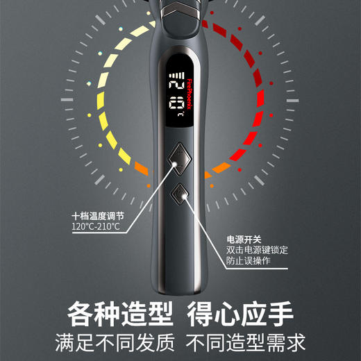 火之凤电卷棒A3理发店卷发神器水波纹大卷刘海内扣卷发器 商品图4