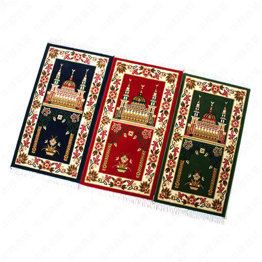 比利时机织礼拜毯 66*125cm，红绿蓝三色，12mm厚毯 商品图0