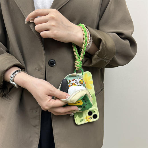 夏日清新花朵零钱包适用于苹果15promax手机壳iphone14pro笑脸潮_ym 商品图2