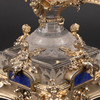 【已售】独角鹿西洋古董1880年代欧洲出品古希腊神话主题精雕银镀金托架镶嵌青金石及蚀刻水晶糖罐/餐桌摆件 商品缩略图2